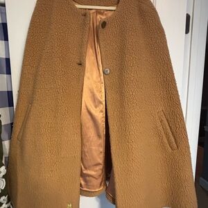 Stylish Tan Cape Coat